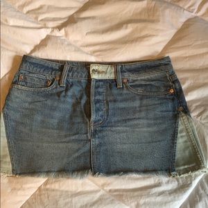 Free People Mini Jean Skirt